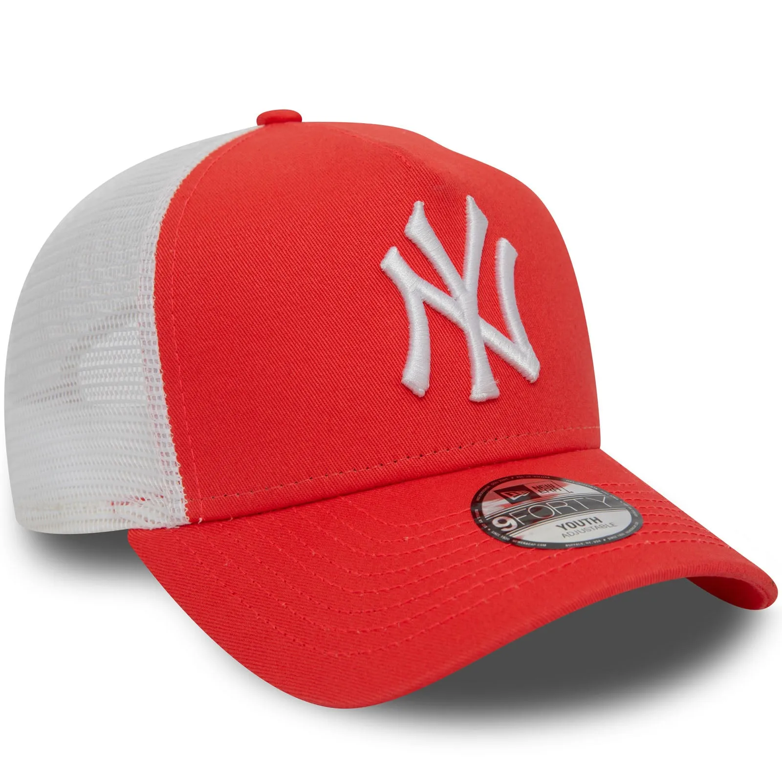 New Era Kids New York Yankees League Essentials Snapback Trucker Cap- Red