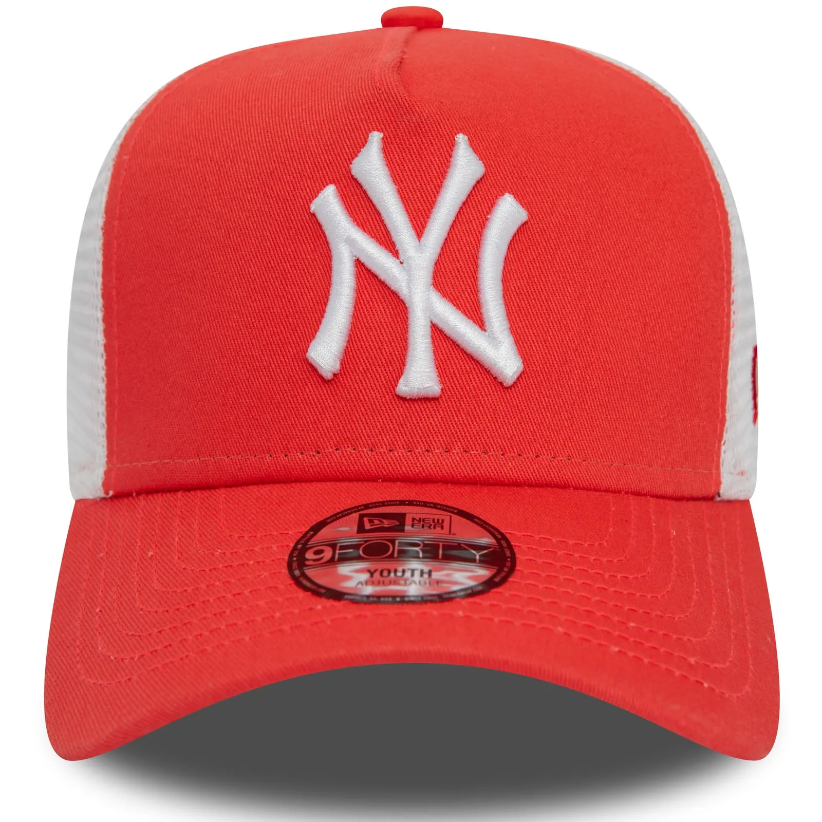 New Era Kids New York Yankees League Essentials Snapback Trucker Cap- Red