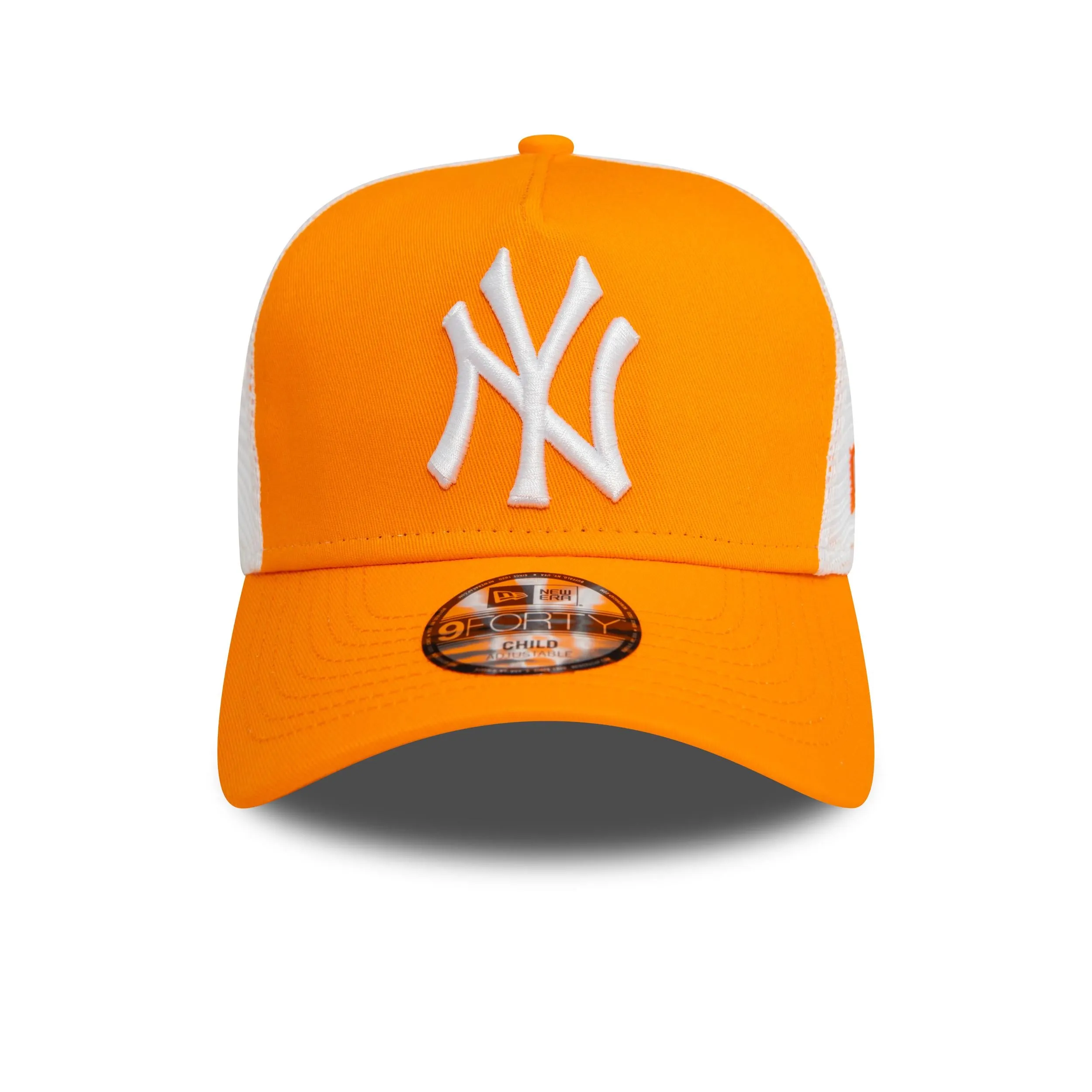 New Era Kids New York Yankees League Essentials Trucker Cap - Orange - 4-6 Yrs