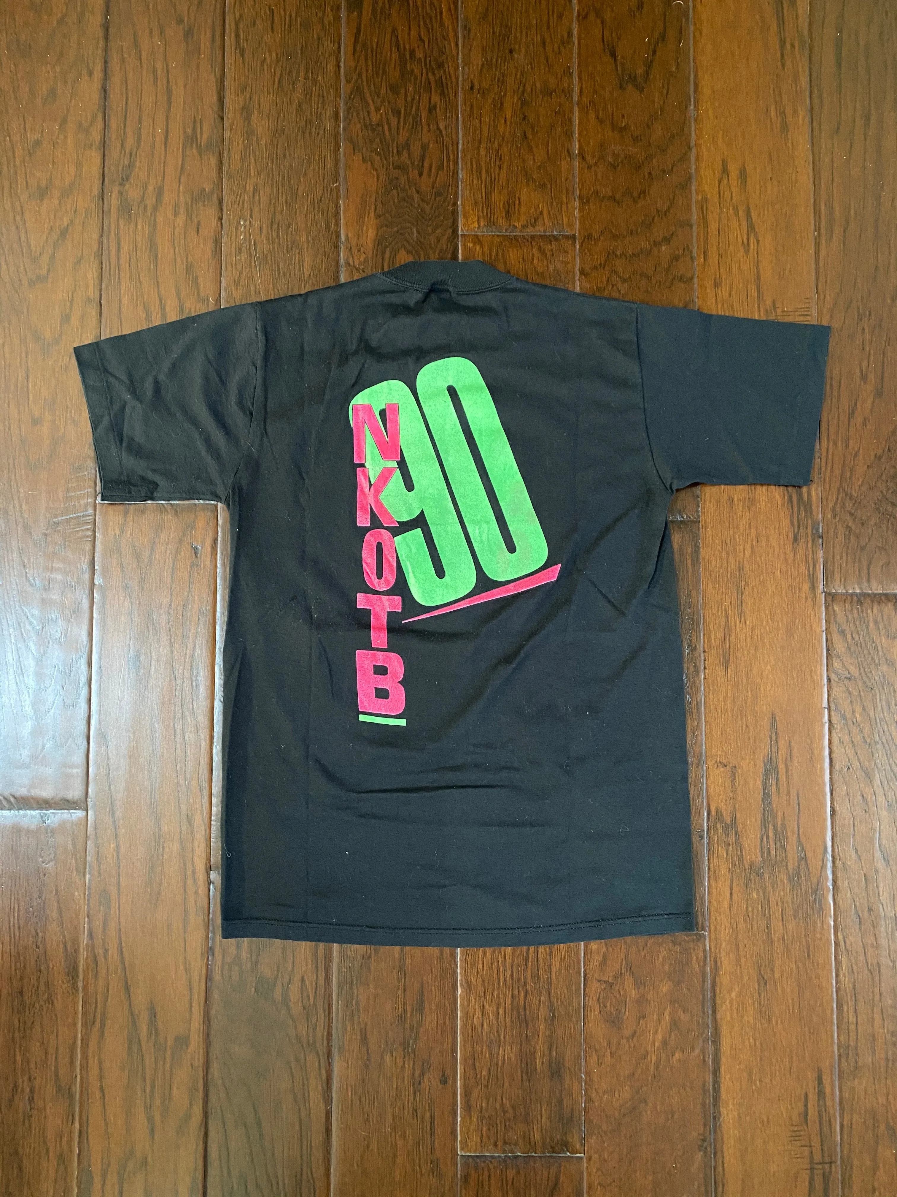 New Kids On The Block 1990 Neon Vintage Distressed Tour T-shirt