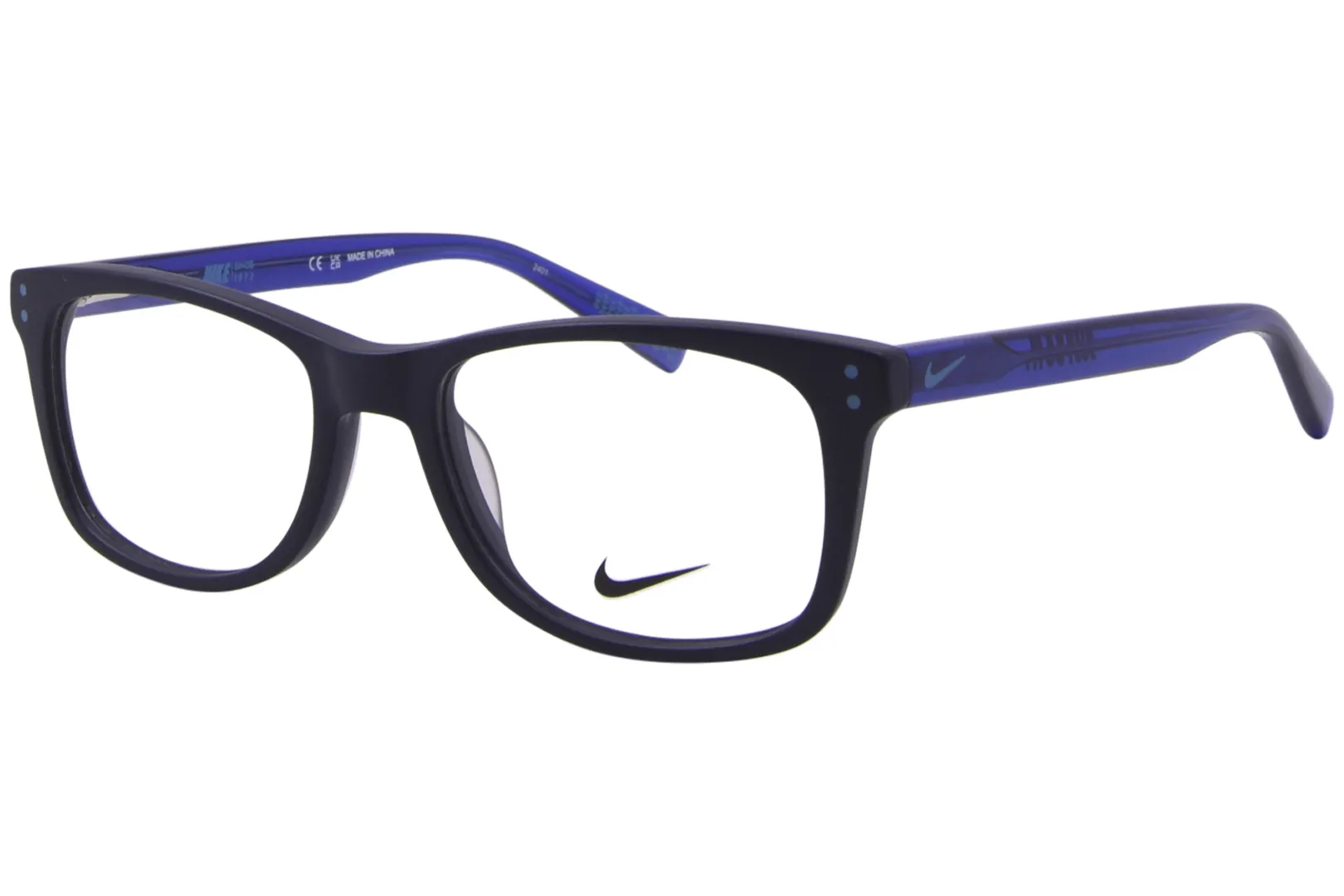 Nike 5538 403 Eyeglasses Youth Kids Boy's Midnight Navy/Racer Blue Full Rim 49mm