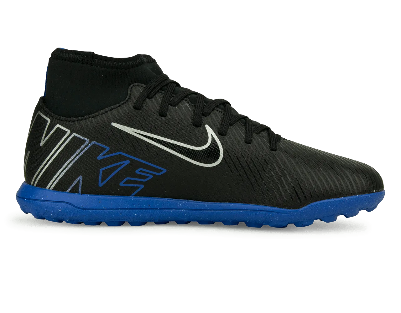 Black and blue Nike kids shoes