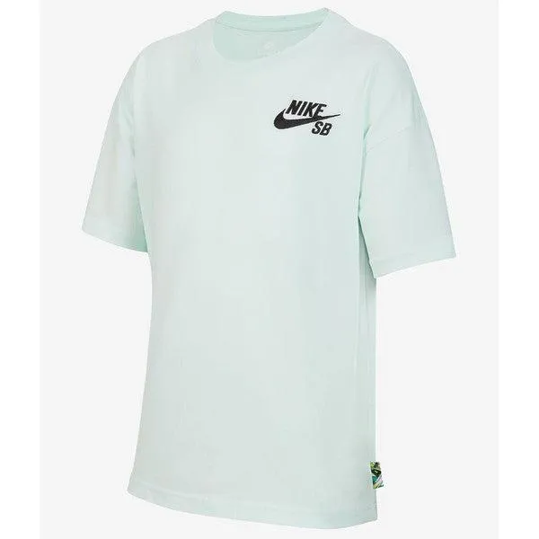 Nike SB Big Kids' Embroidered Skate Graphic Tee Barely Green