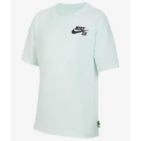 Nike SB Big Kids' Embroidered Skate Graphic Tee Barely Green