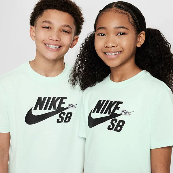 Nike SB NSW SB Logo Tee for Big Kids - Barely Green