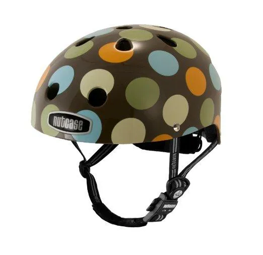 Nutcase Little Nutty Modern Dots Kids Helmet - Brown