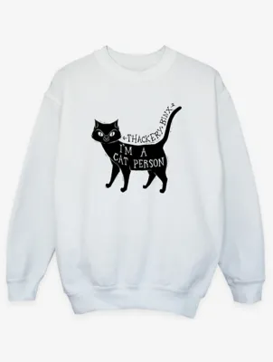 NW2 Hocus Pocus A Cat Person Kids White Sweatshirt | Kids | George at ASDA