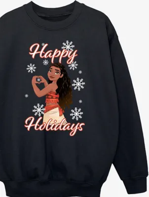 NW2 Moana Happy Holidays Heart Kids Black Sweatshirt | Kids | George at ASDA