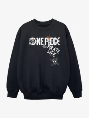 NW2 One Piece Pirate Street Kids Black Printed Sweatshirt | Kids | George at ASDA