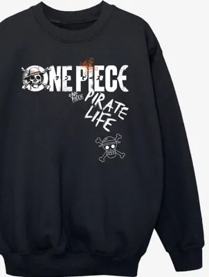 NW2 One Piece Pirate Street Kids Black Printed Sweatshirt | Kids | George at ASDA