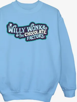 NW2 Willy Wonka Logo Kids Blue Printed Sweatshirt | Kids | George at ASDA