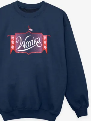 NW2 Wonka Pink Flags Kids Navy Printed Sweatshirt | Kids | George at ASDA