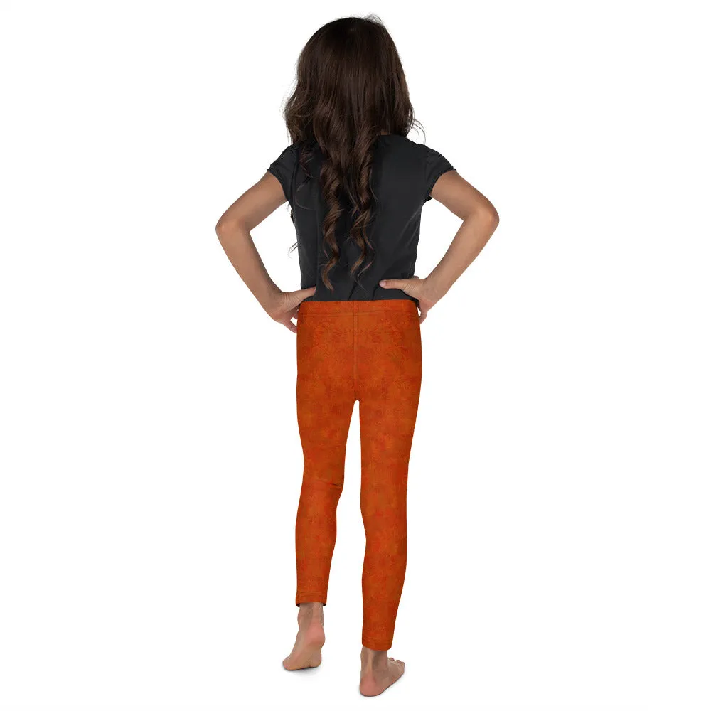 Orange Cat Fur Print Kids' Leggings