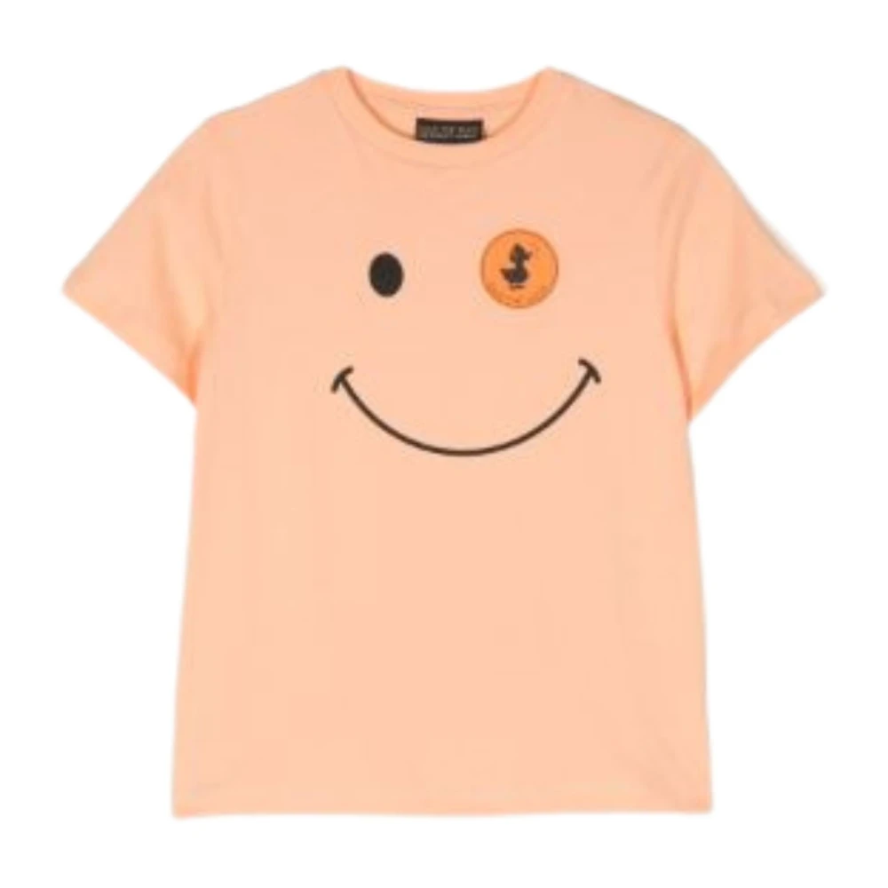 Orange Kids T-shirt with Smile Print