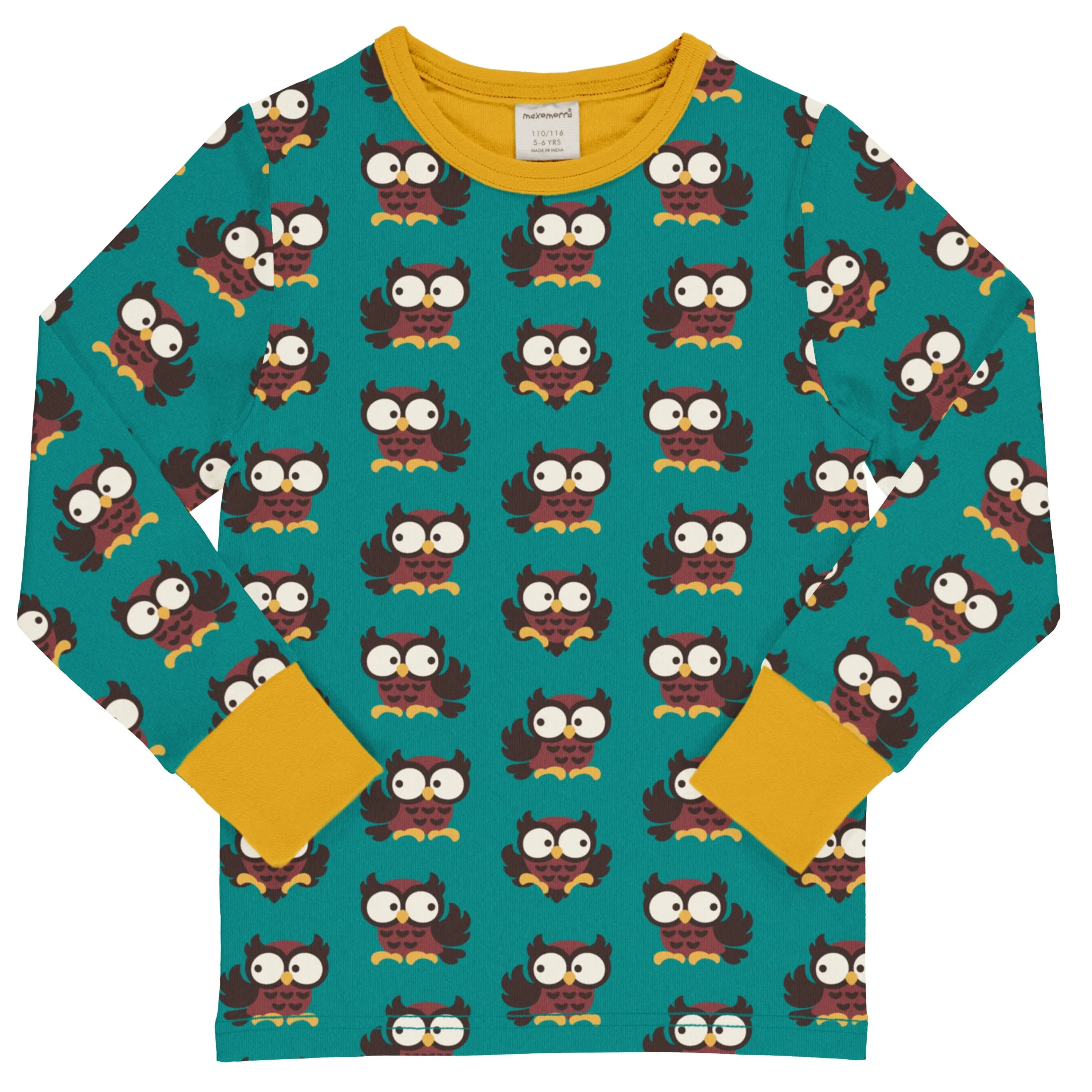 Maxomorra Kids Owl Mix Top