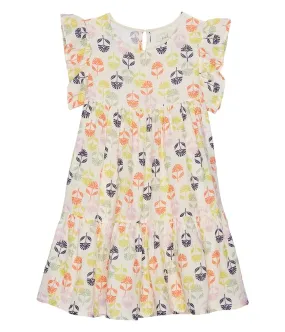 PEEK Folk Flower Print Dress with Shine (Toddler/Little Kids/Big Kids)