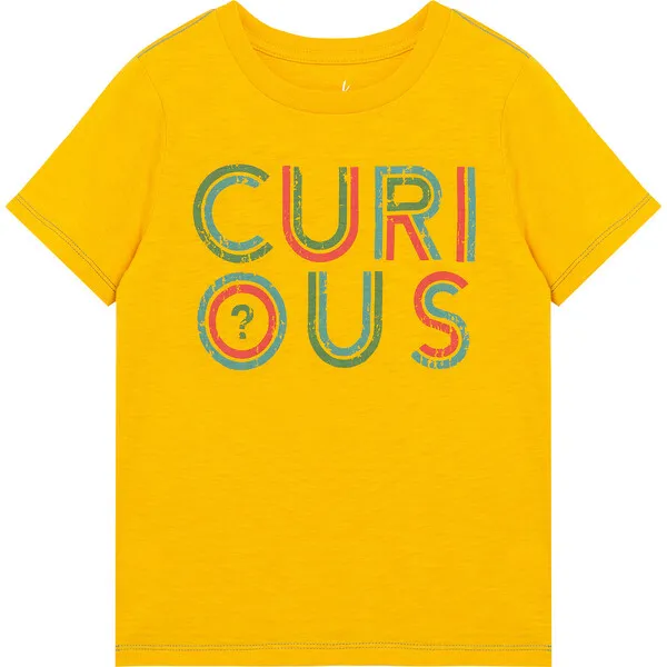 Peek Kids Curious Tee, Yellow