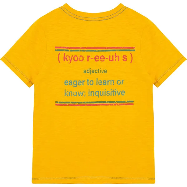 Peek Kids Curious Tee, Yellow