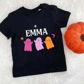 Personalised Ghost Kids Halloween T Shirt