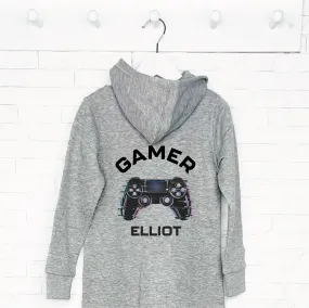 Personalised Kids Gaming Onesie In Grey