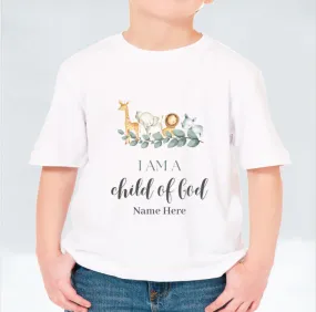 Personalized Kids T-shirt: I am a Child of God