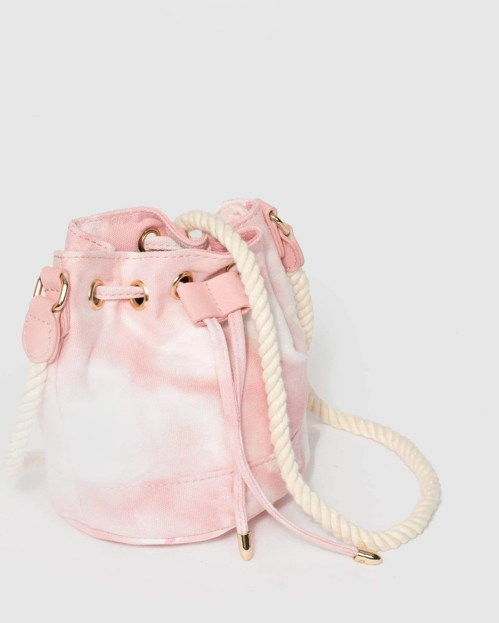 Pink Kids Rope Drawstring Bag