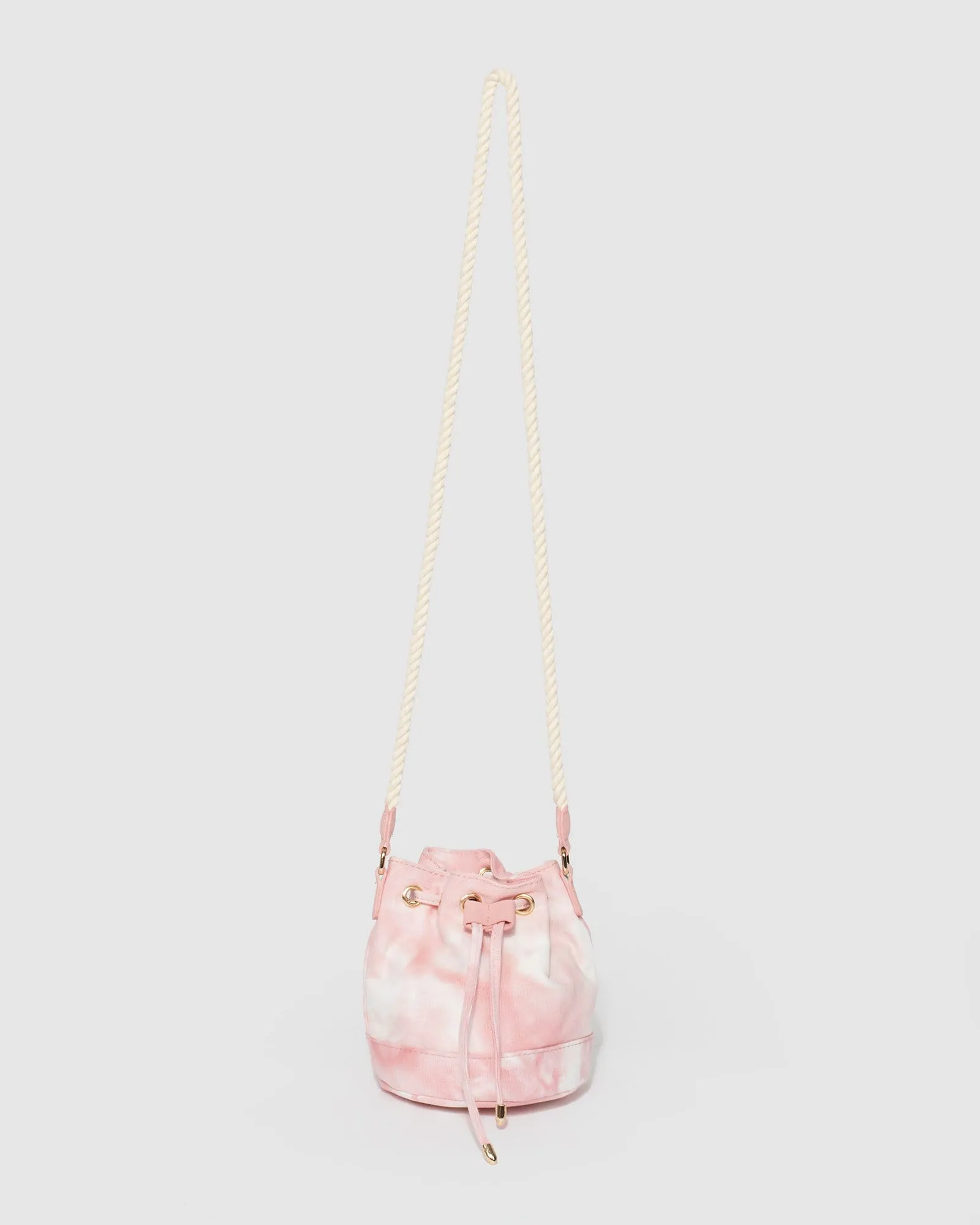 Pink Kids Rope Drawstring Bag