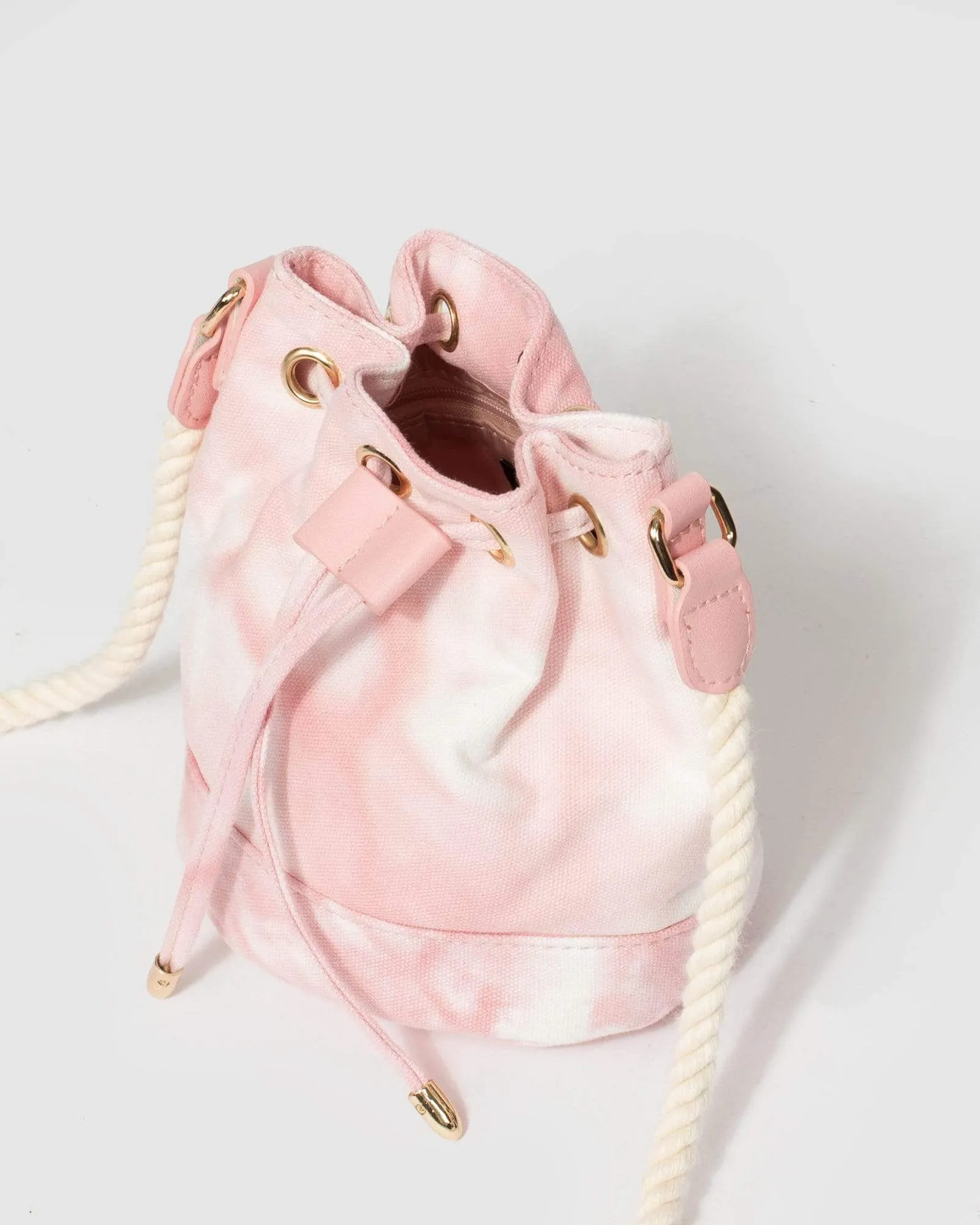 Pink Kids Rope Drawstring Bag