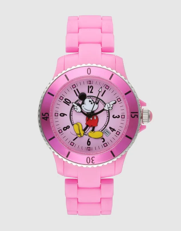 Mickey Mouse Sports Watch in Pink Color