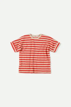 Pink Ruby Stripes Towelling Tee