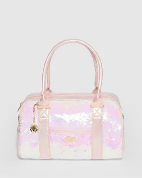 Pink Sequin Kids Weekender Bag