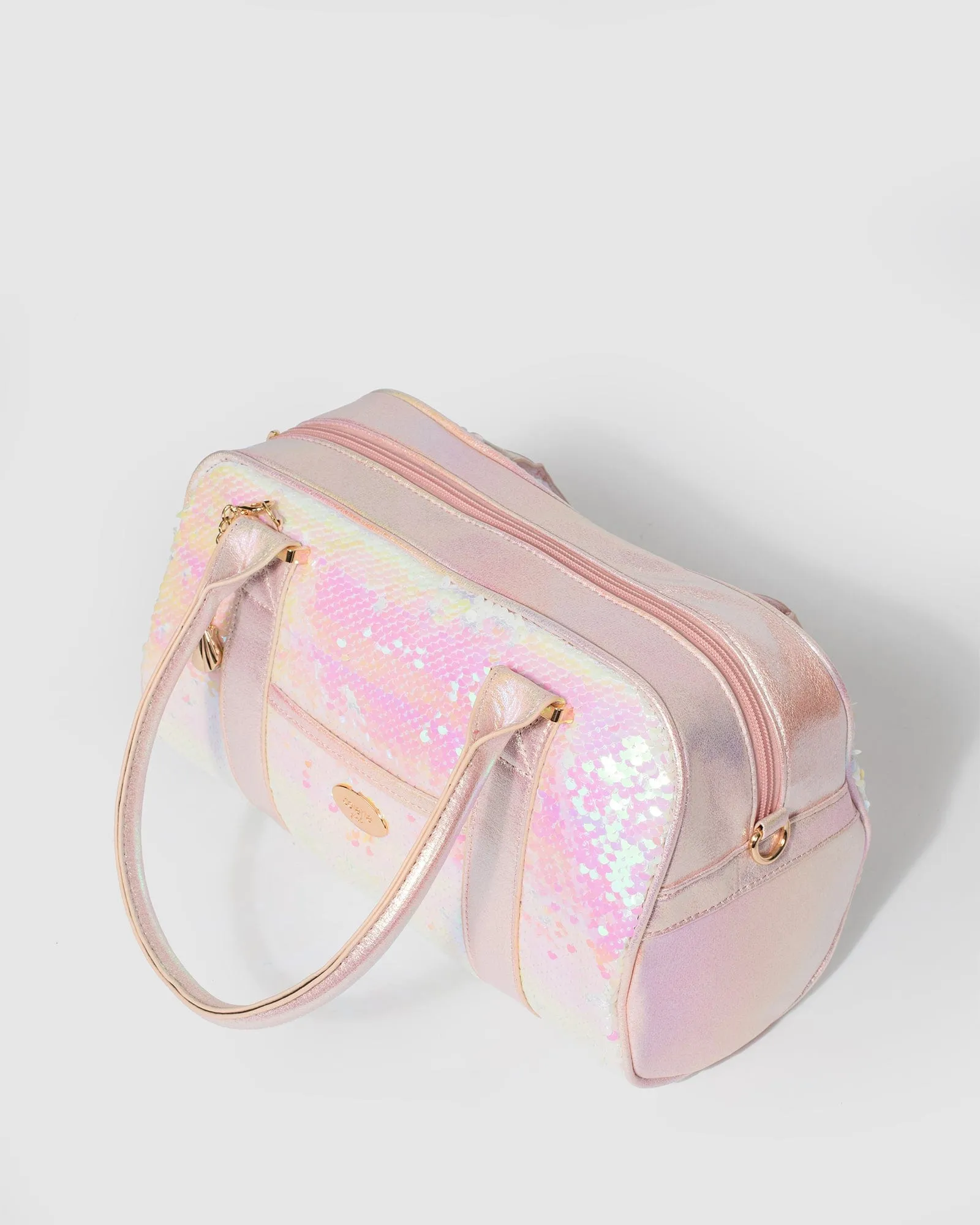 Pink Sequin Kids Weekender Bag