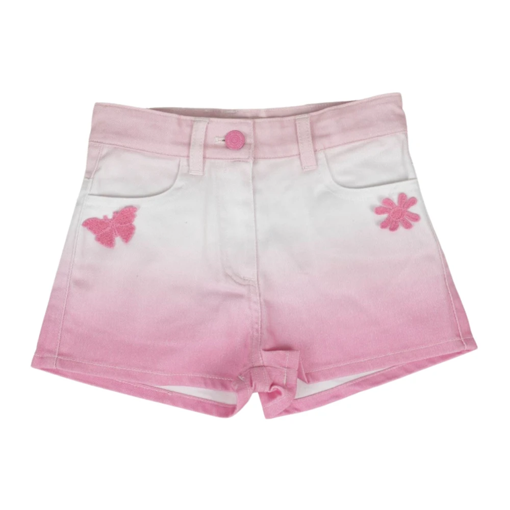 Pink Shorts with Embossed Appliques