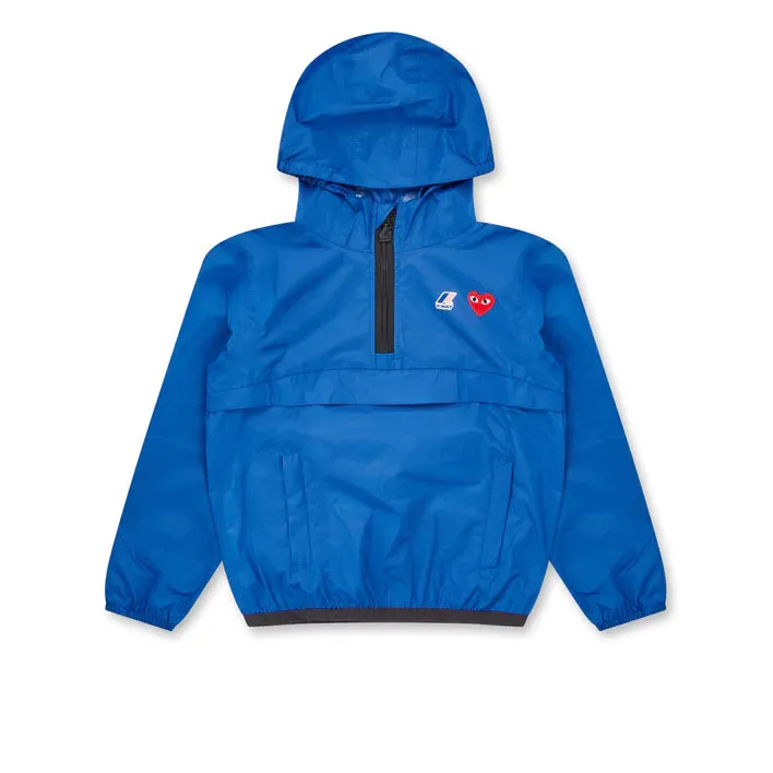 PLAY Comme des Garons x K-WAY Kids Half Zip Jacket (Blue)