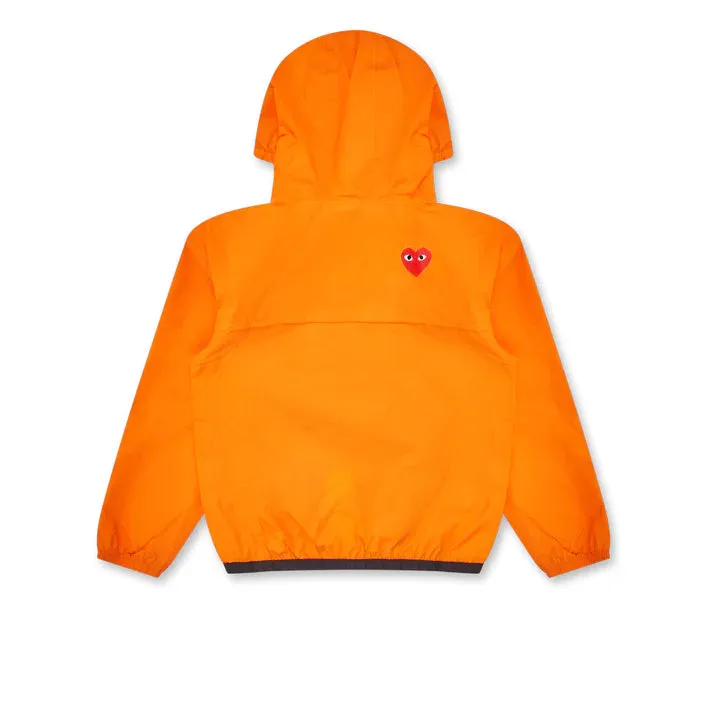 PLAY Comme des Garons x K-WAY Kids Half Zip Jacket (Orange)