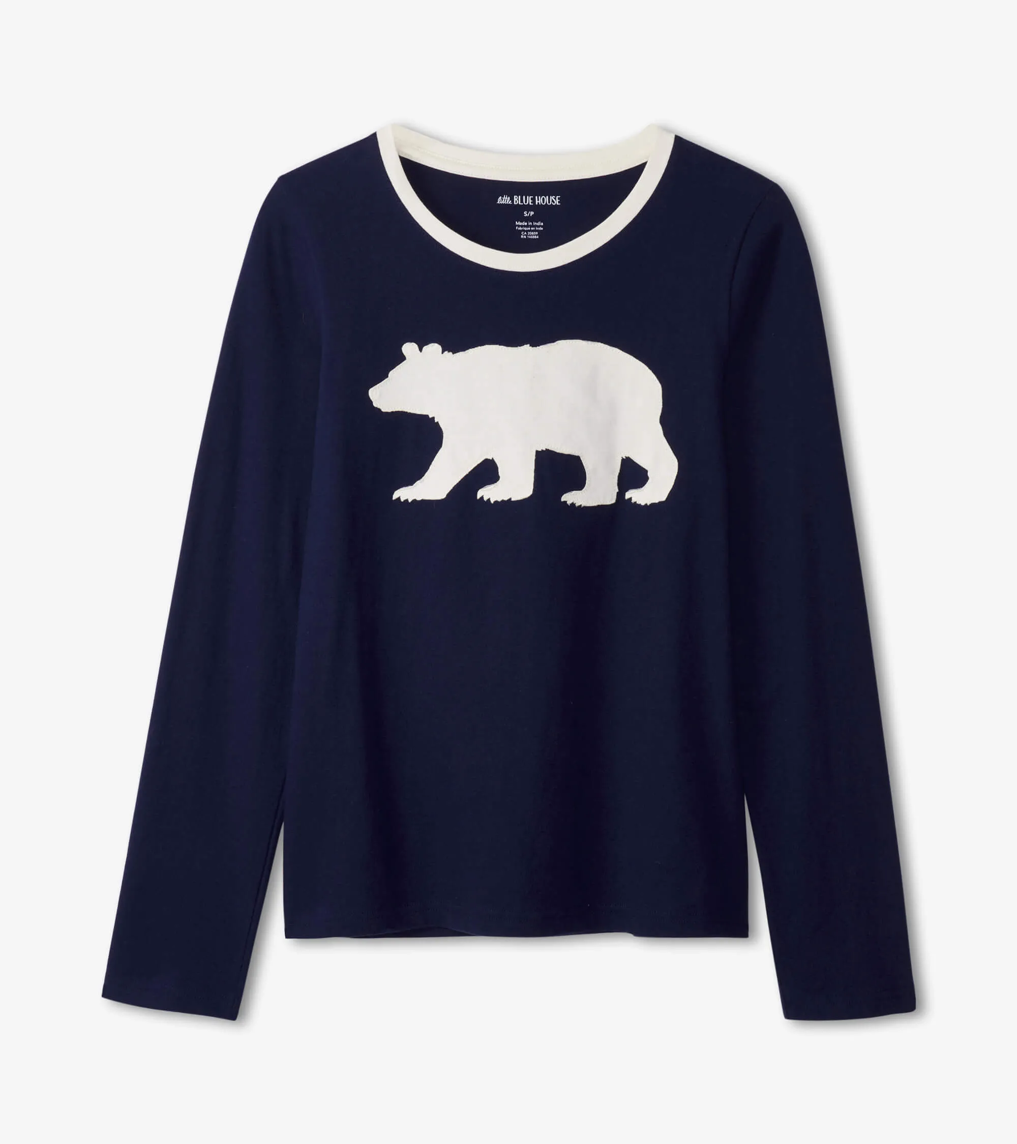 Fair Isle Polar Bear Women's Long Sleeve Top by Little Blue House