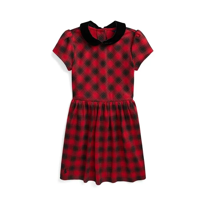 Polo Ralph Lauren Kids Buffalo Check Stretch Ponte Dress (Toddler/Little Kids)