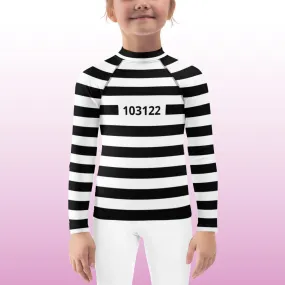 Prison Stripes Kids' Rash Guard