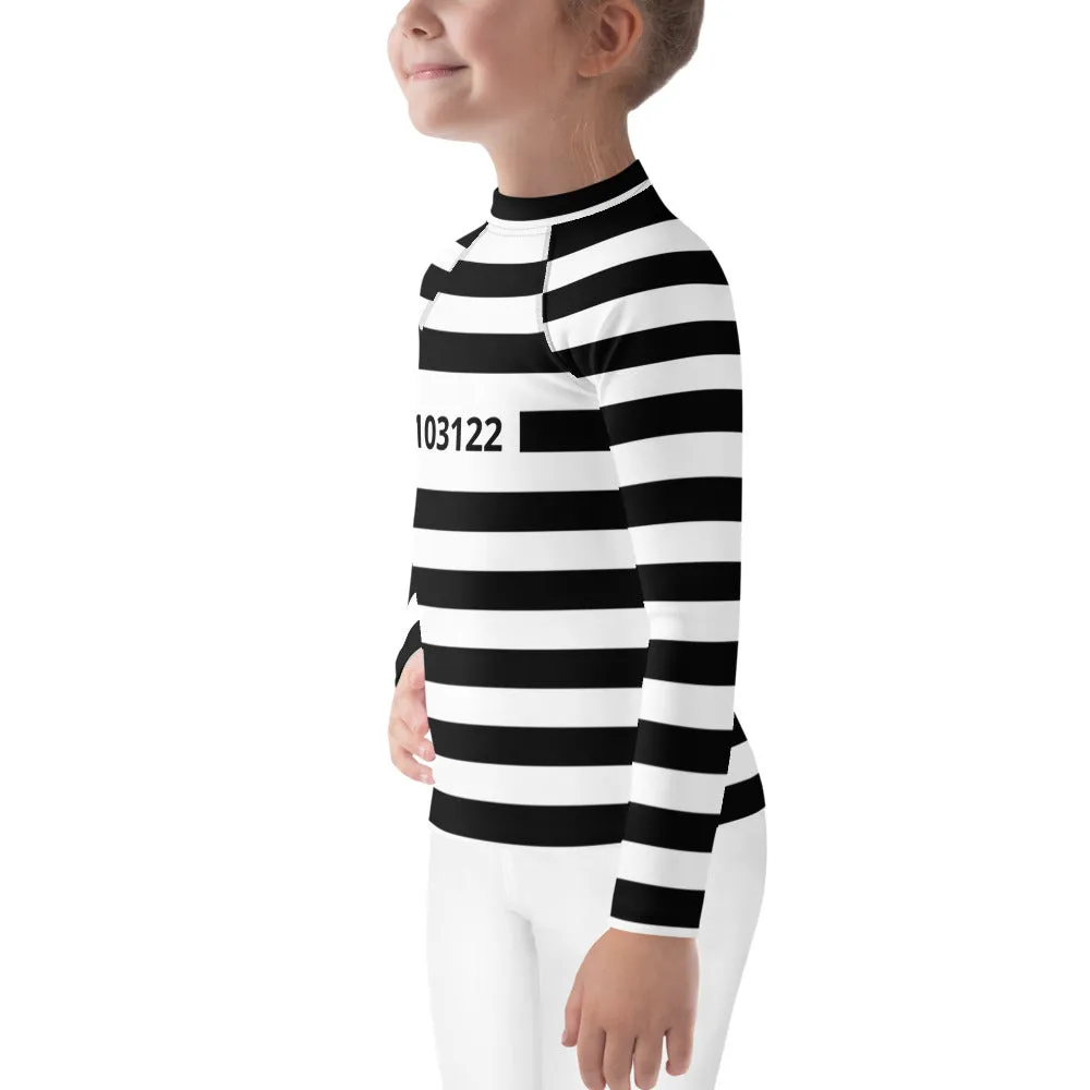 Prison Stripes Kids' Rash Guard