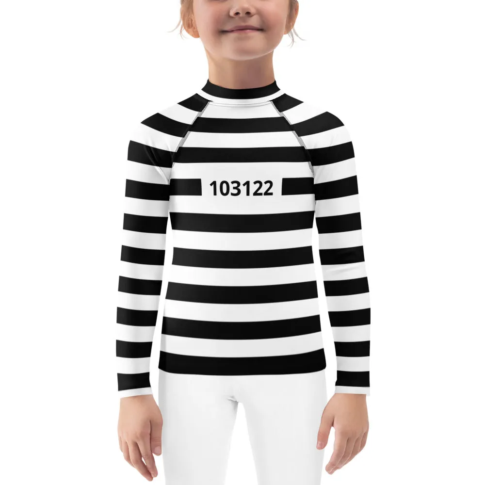 Prison Stripes Kids' Rash Guard