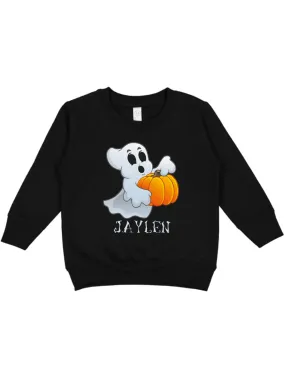 Pumpkin Picking Ghost Kids Sweatshirt