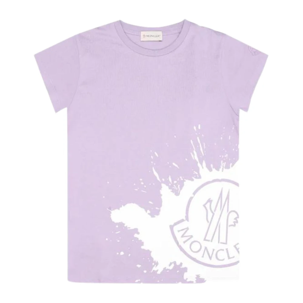 Purple Children's T-shirt with Paint Effect Print