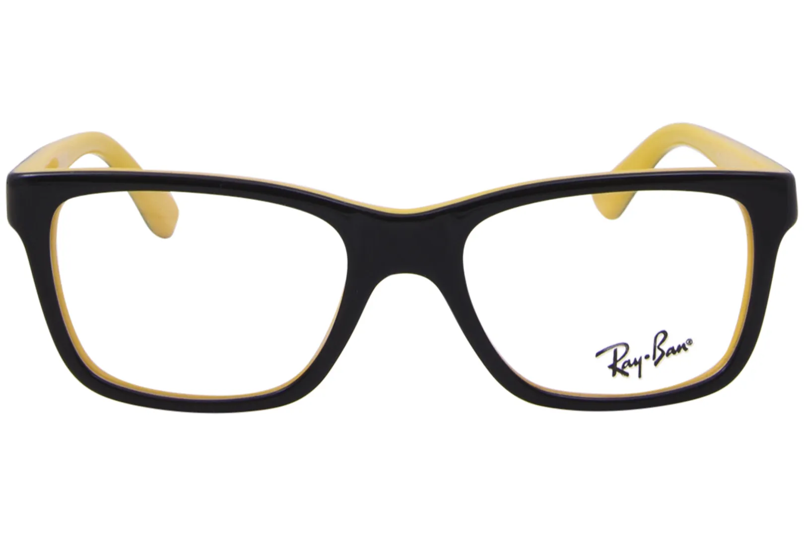 Ray Ban RB1536 3660 Eyeglasses Youth Kids Top Black/Yellow Full Rim 48-16-130