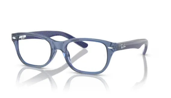 Ray Ban RB1555 3977 Eyeglasses Youth Kids Spider-Man Transparent Blue 48-16-130