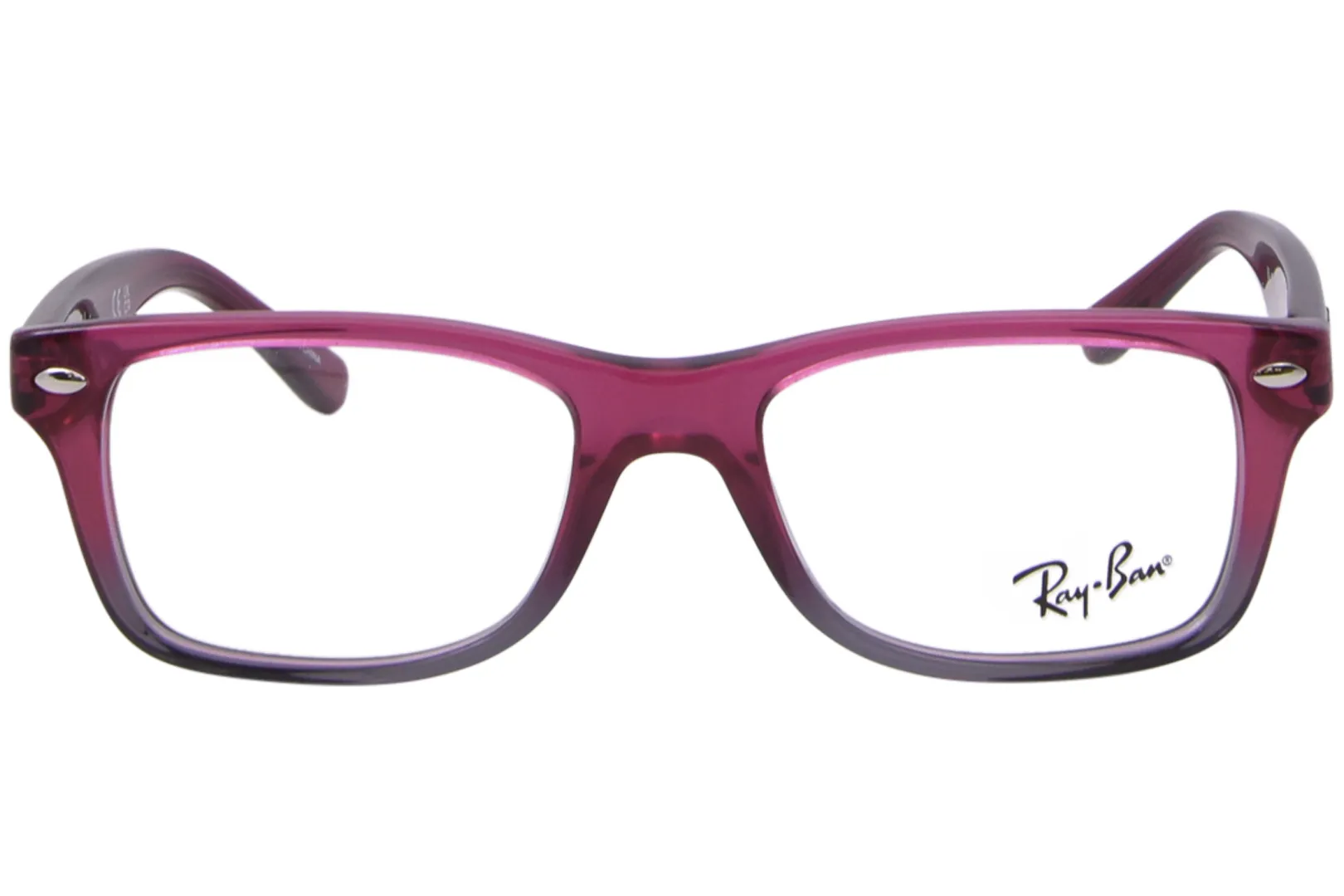 Ray Ban RY1531 3648 Eyeglasses Youth Kids Fuxia Gradient/Grey Full Rim 46-16-125