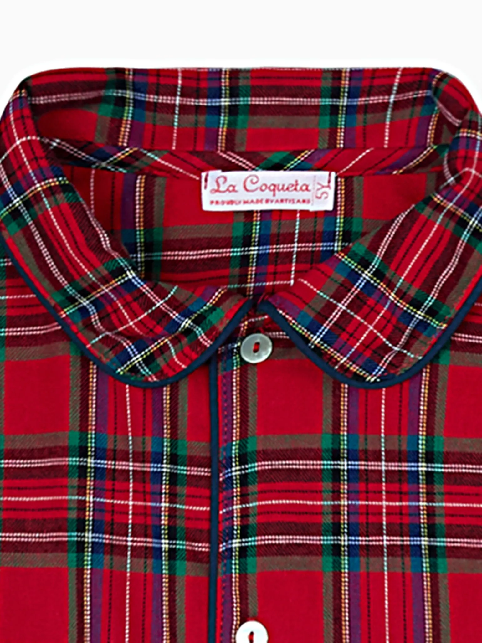 Red Tartan Navidad Kids Pyjamas