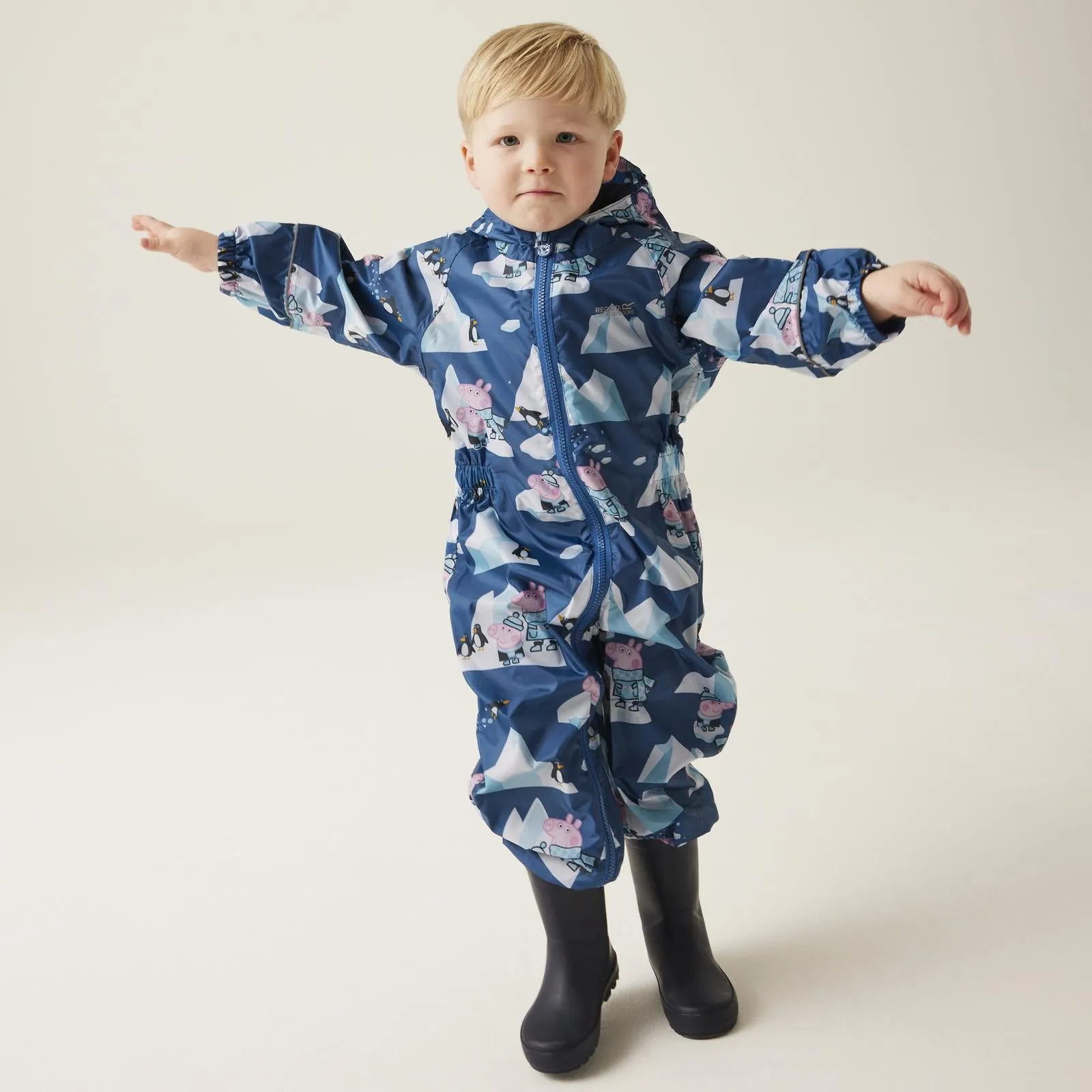 Regatta Kids Peppa Pig Pobble Print Waterproof Puddle Suit