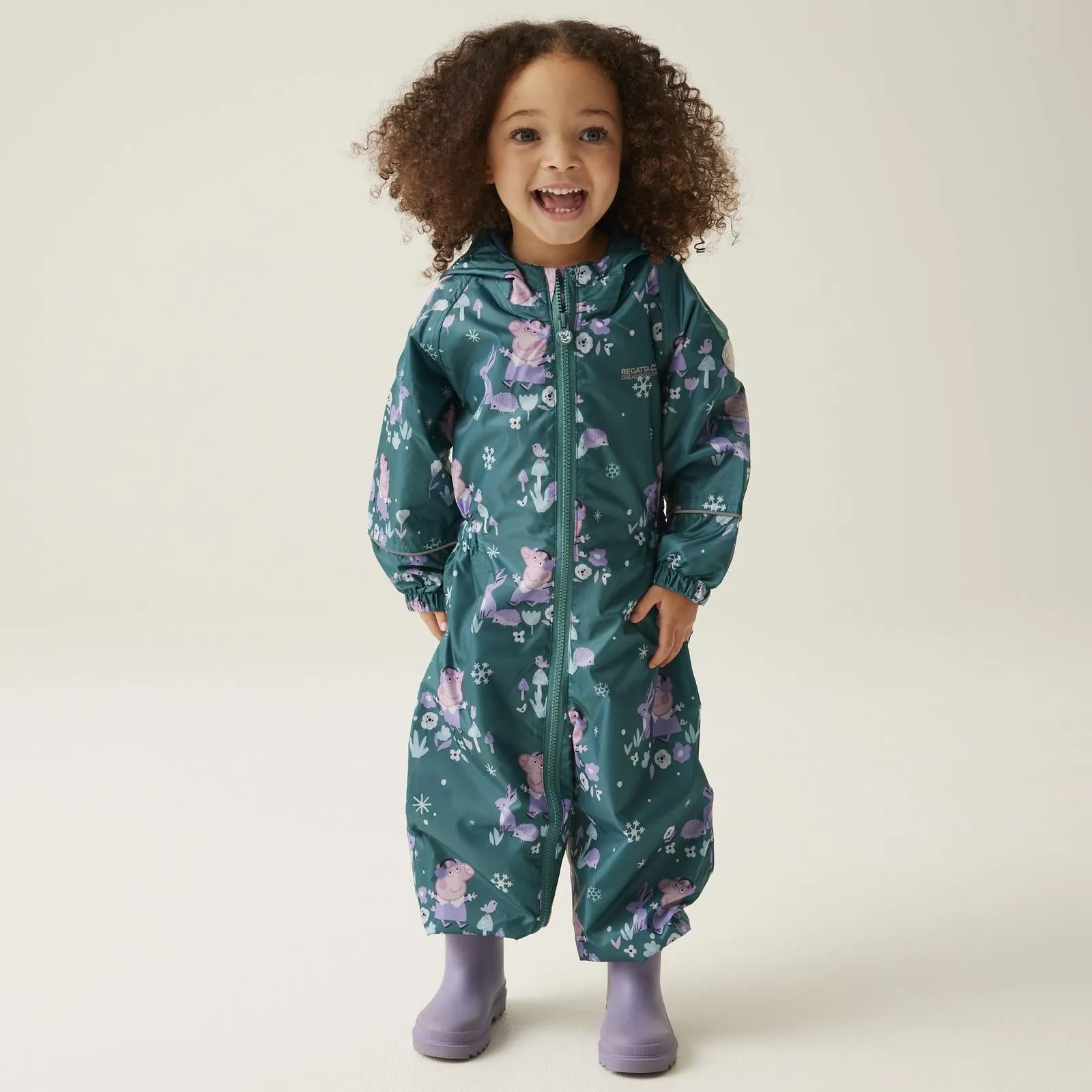 Regatta Kids Peppa Pig Pobble Print Waterproof Puddle Suit