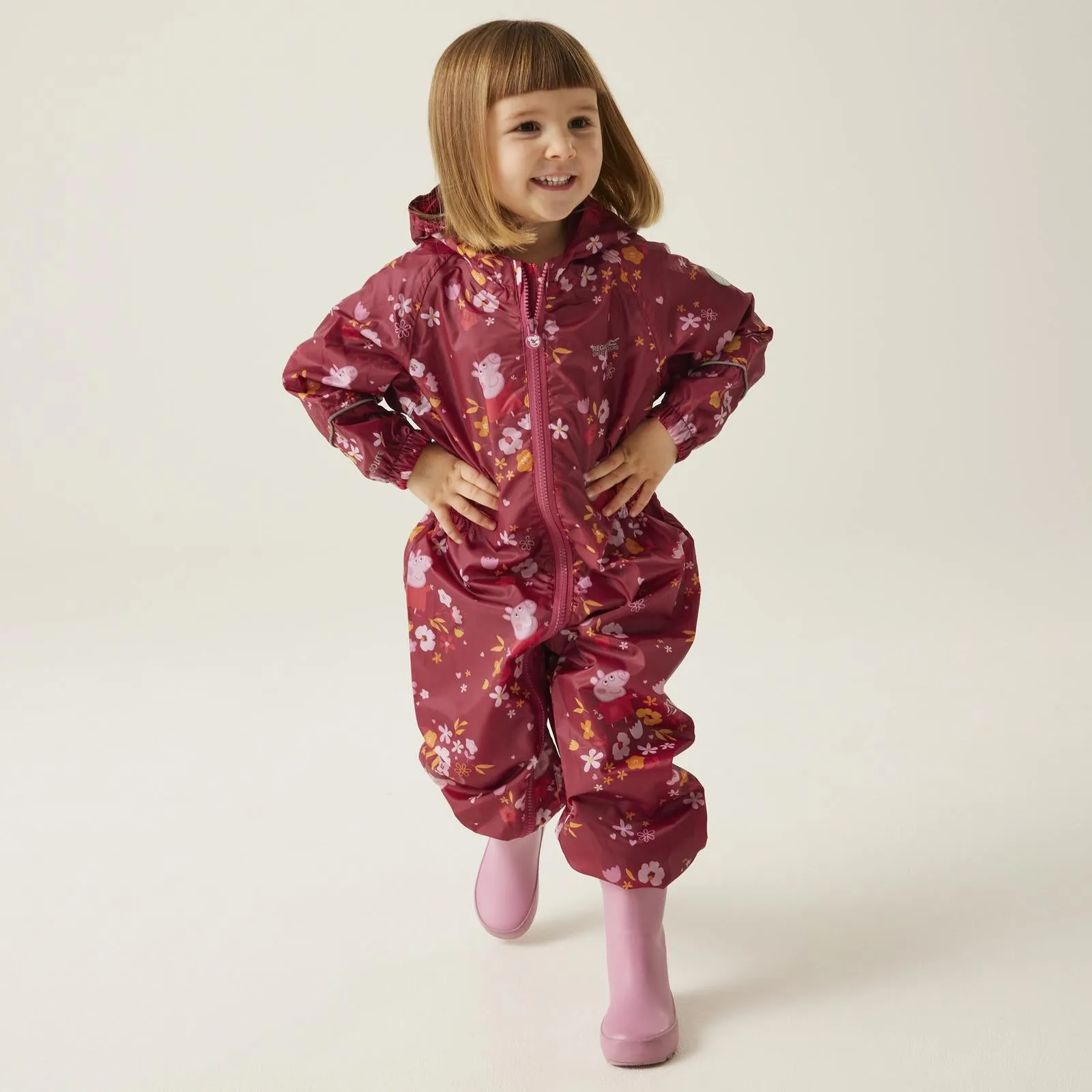 Regatta Kids Peppa Pig Pobble Print Waterproof Puddle Suit