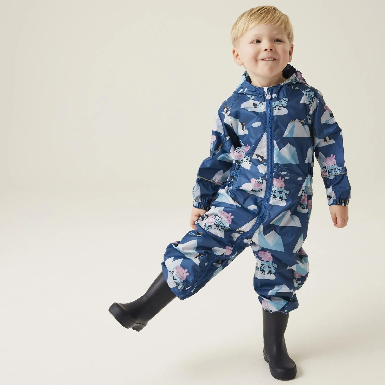 Regatta Kids Peppa Pig Pobble Print Waterproof Puddle Suit